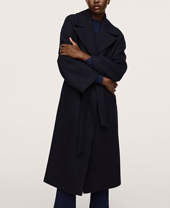 MANGO Women's Wide Lapel Wool-Blend Coat & Reviews - Coats & Jackets - Women - Macy's | Macys (US)