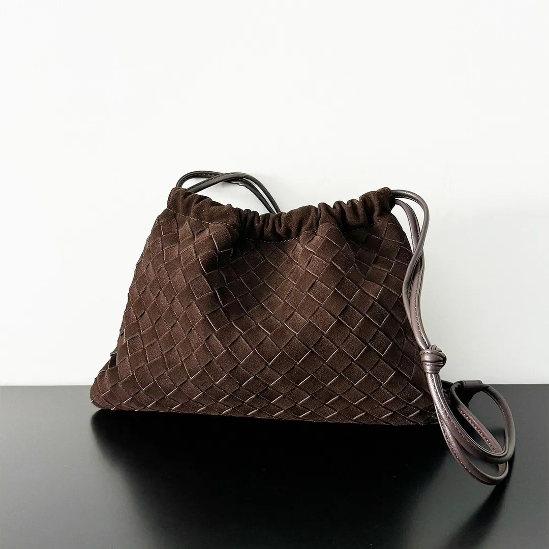 Suede Woven Shoulder Bag, Leather Underarm Bag For Women, Suede Leather Bag, Woven Hobo Bag | Etsy (US)