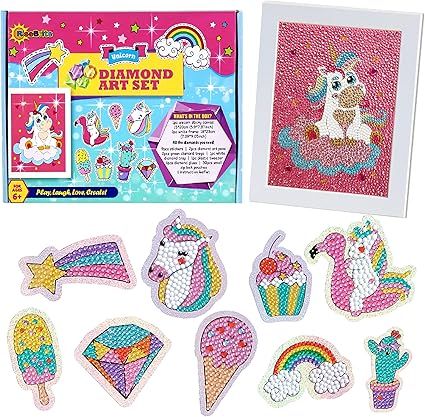 Diamond Painting Kits for Kids - 10 in 1 Unicorn Diamond Art for Kids Includes Gem Art Kit Canvas... | Amazon (US)