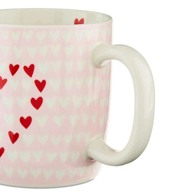 18.25 oz Hearts Ceramic Stoneware Mug, Pink, Valentine's Day by Way To Celebrate | Walmart (US)