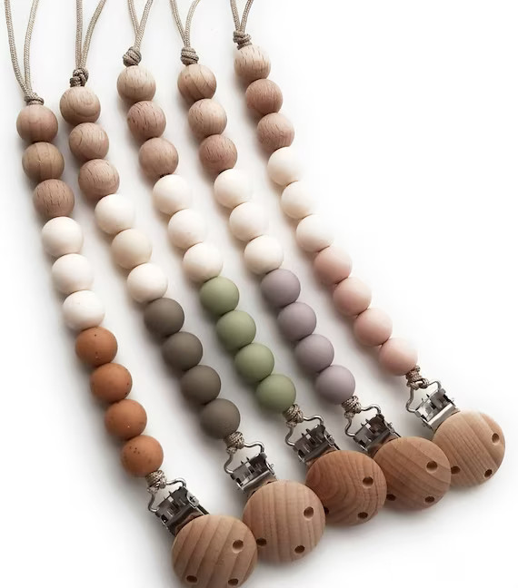 Personalized Neutral Pacifier Clip | Etsy (US)
