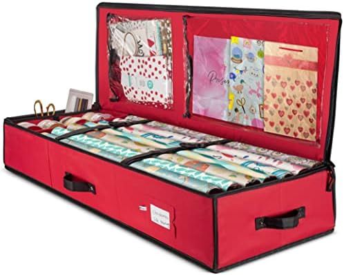 ZOBER Premium Wrap Organizer, Interior Pockets, fits 18-24 Standers Rolls, Underbed Storage, Wrap... | Amazon (US)