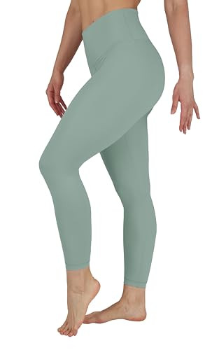 Yogalicious Womens High Waisted Leggings Squat Proof Workout Running Yoga Pants - Chinois Green Lux 25" - Large | Amazon (US)