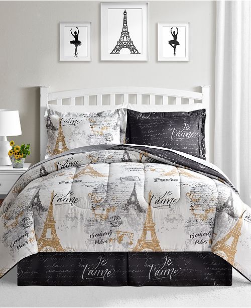 Paris Gold 8-Pc. Reversible Comforter Sets | Macys (US)