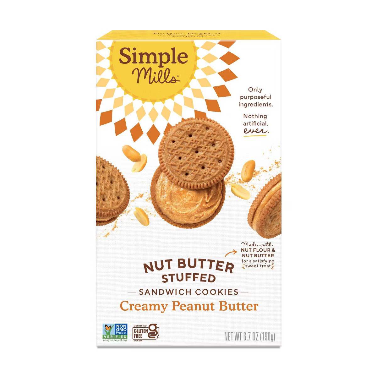 Simple Mills Creamy Peanut Butter Sandwich Cookie - 6.7oz | Target