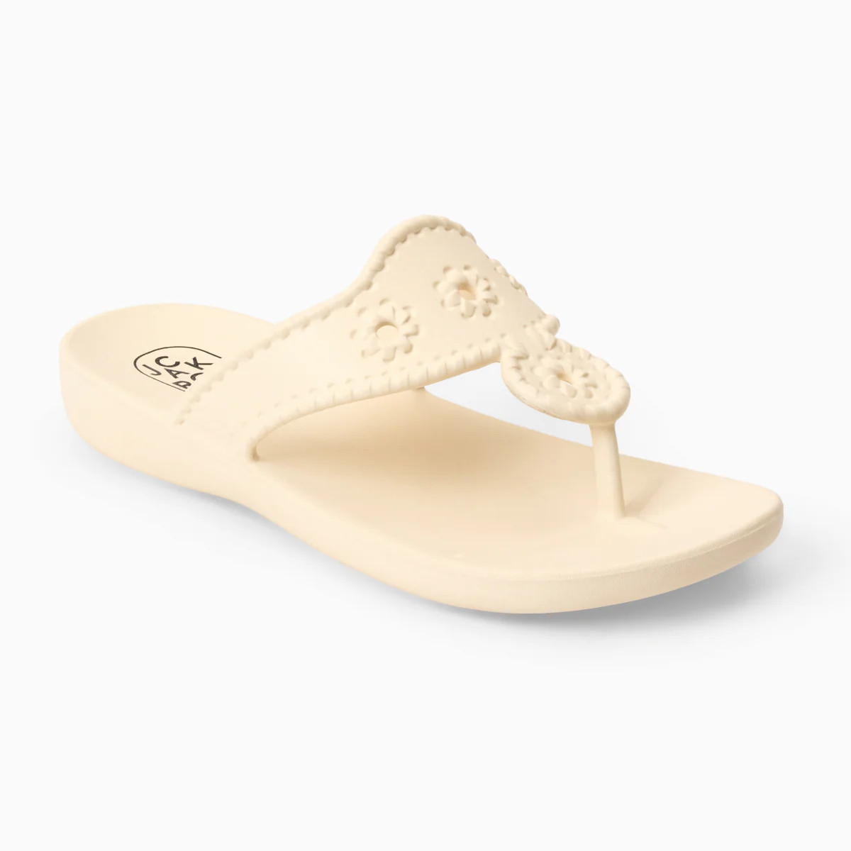 Jack Rogers Eva Beach Sandal – Cream Waterproof Thong Sandal | Jack Rogers