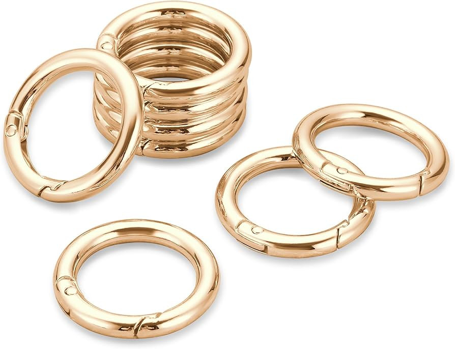 Key Ring Clip, 1 Inch Keychain Rings, 8 Pack Round Carabiner Clip for Keys, Buckle, Bags, Purses ... | Amazon (US)