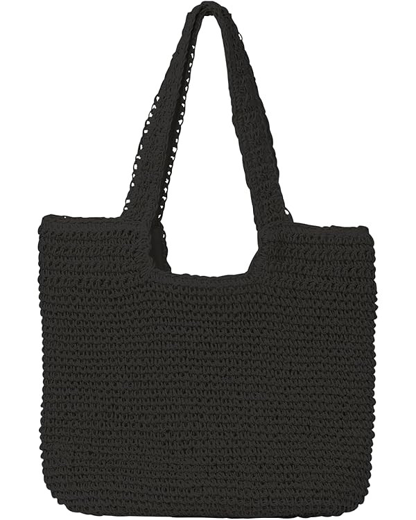 Beach Bags for Women - Summer Soft Large Woven Shoulder Purse Handbag, Beach Tote Straw Bag for S... | Amazon (US)