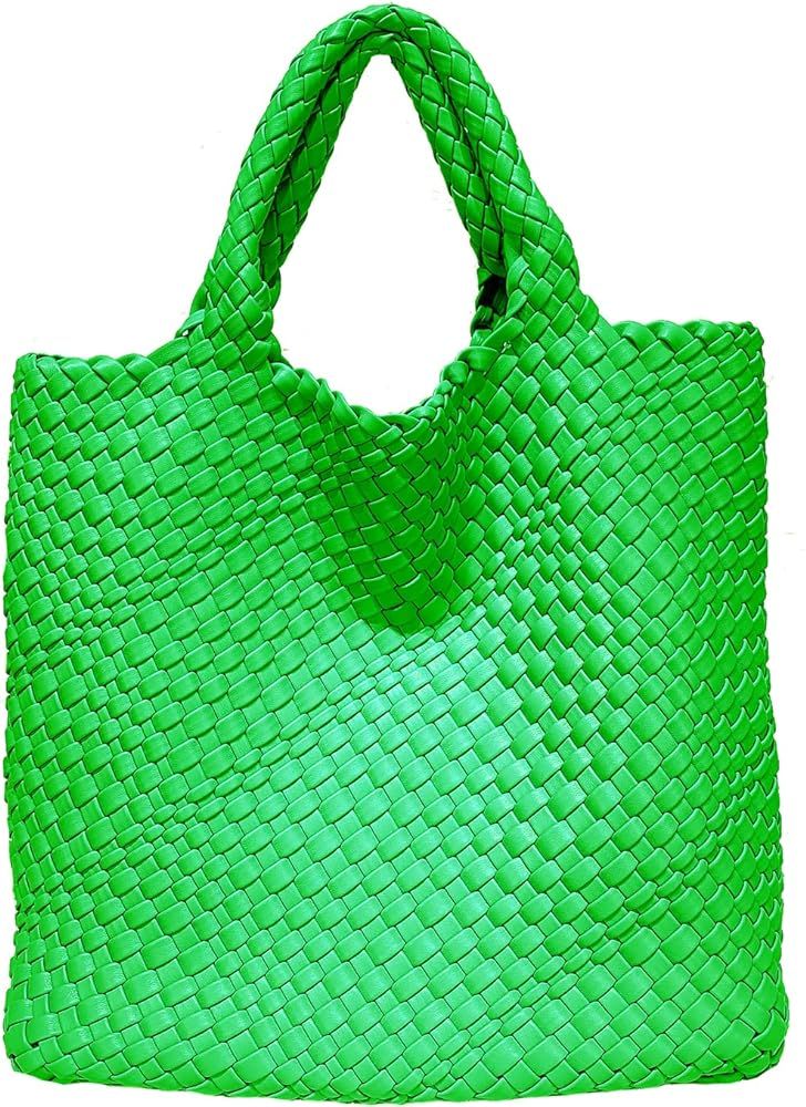 Fashion Woven Bag Shopper Bag Travel Handbags and Purses Women Tote Bag Large Capacity Shoulder Bags | Amazon (US)
