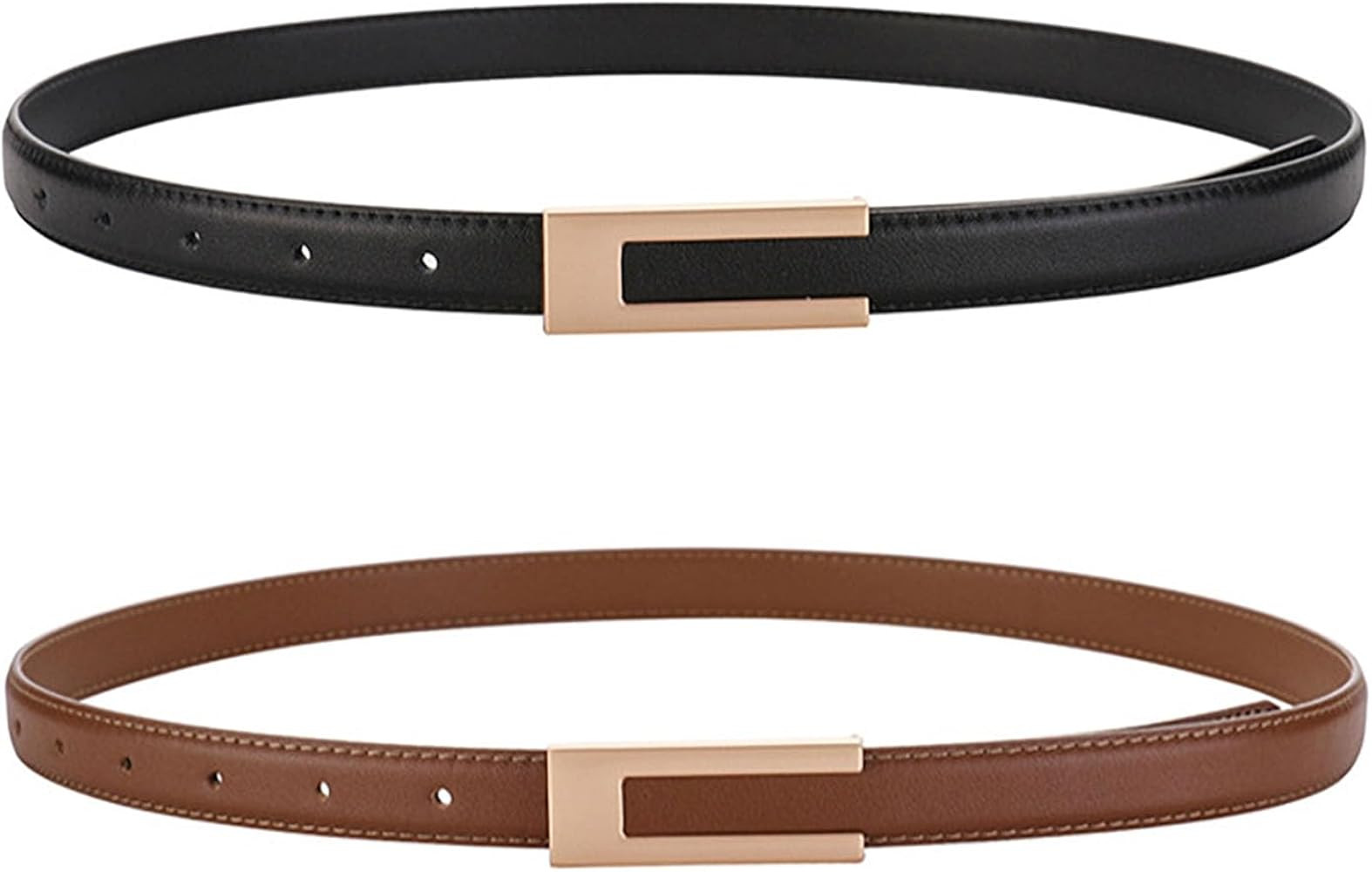 KEYRI Ceinture Femme Classique Ceinture en Cuir Ceintures Fines Elégantes Simple Belt Ceinture R... | Amazon (FR)