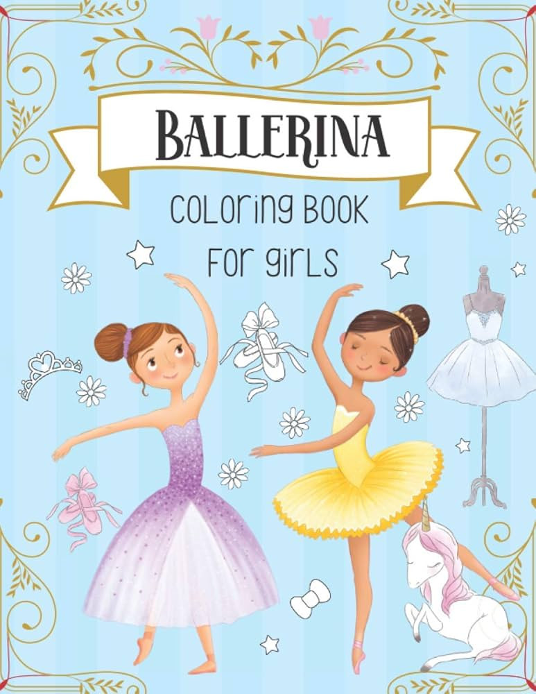 Ballerina Coloring Book For Girls: Dancer Gifts For Kids Ages 4-8 - Includes 30 Color-In Illustra... | Amazon (US)