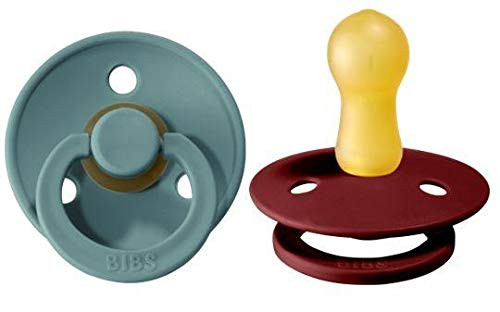 BIBS Baby Pacifier | BPA-Free Natural Rubber | Made in Denmark | Island Sea/Wine 2-Pack (0-6 Mont... | Amazon (US)