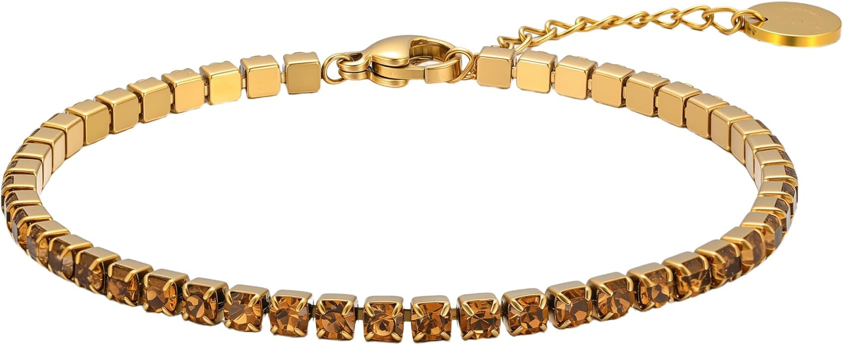Wellike Gold Tennis Bracelets For Women 18k Gold Plated Non Tarnish 5A Cubic Zirconia Diamond Cry... | Amazon (US)