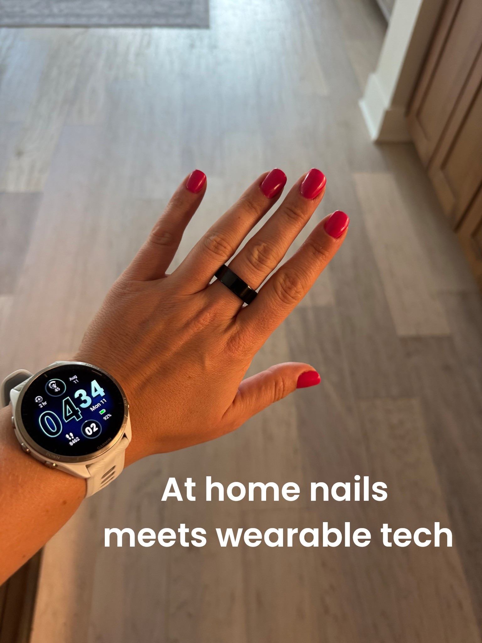 The best home gel kit that has my natural nails healthy and long and is easy to do! 
Color is hot strawberry 

Pair it with my watch to track my steps and runs and the oura ring for analytics on my days and I’m ready to take on the world. 

#LTKActive #LTKStyleTip #LTKBeauty