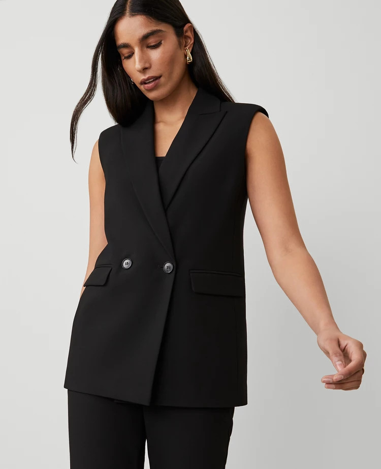 The Double Breasted Vest in Bi-Stretch | Ann Taylor