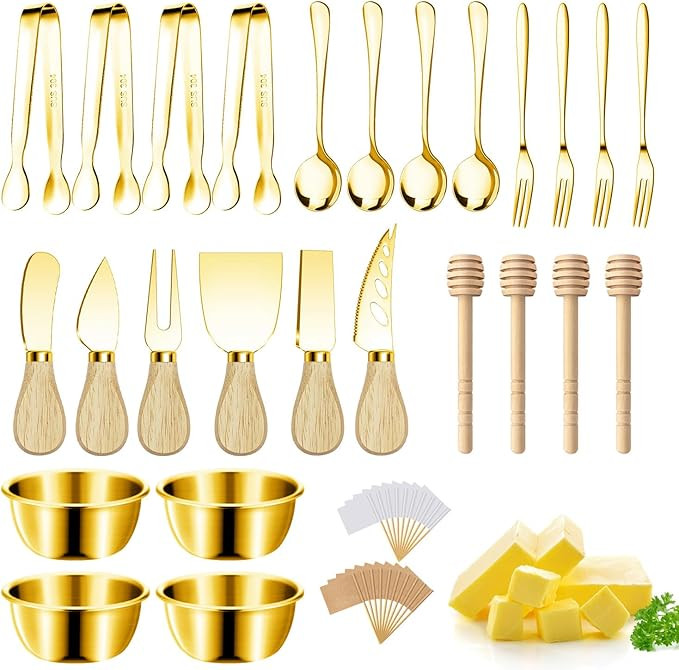 Charcuterie Boards Accessories Gold Charcuterie Utensils Cheese Butter Spreader Knife Set Small S... | Amazon (US)