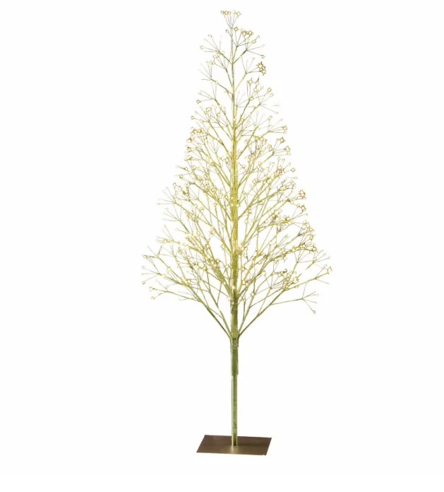 4FT Pre-Lit Starburst Golden Artificial Christmas Tree with 500 Warm White Twinkling LED Lights, ... | Walmart (US)