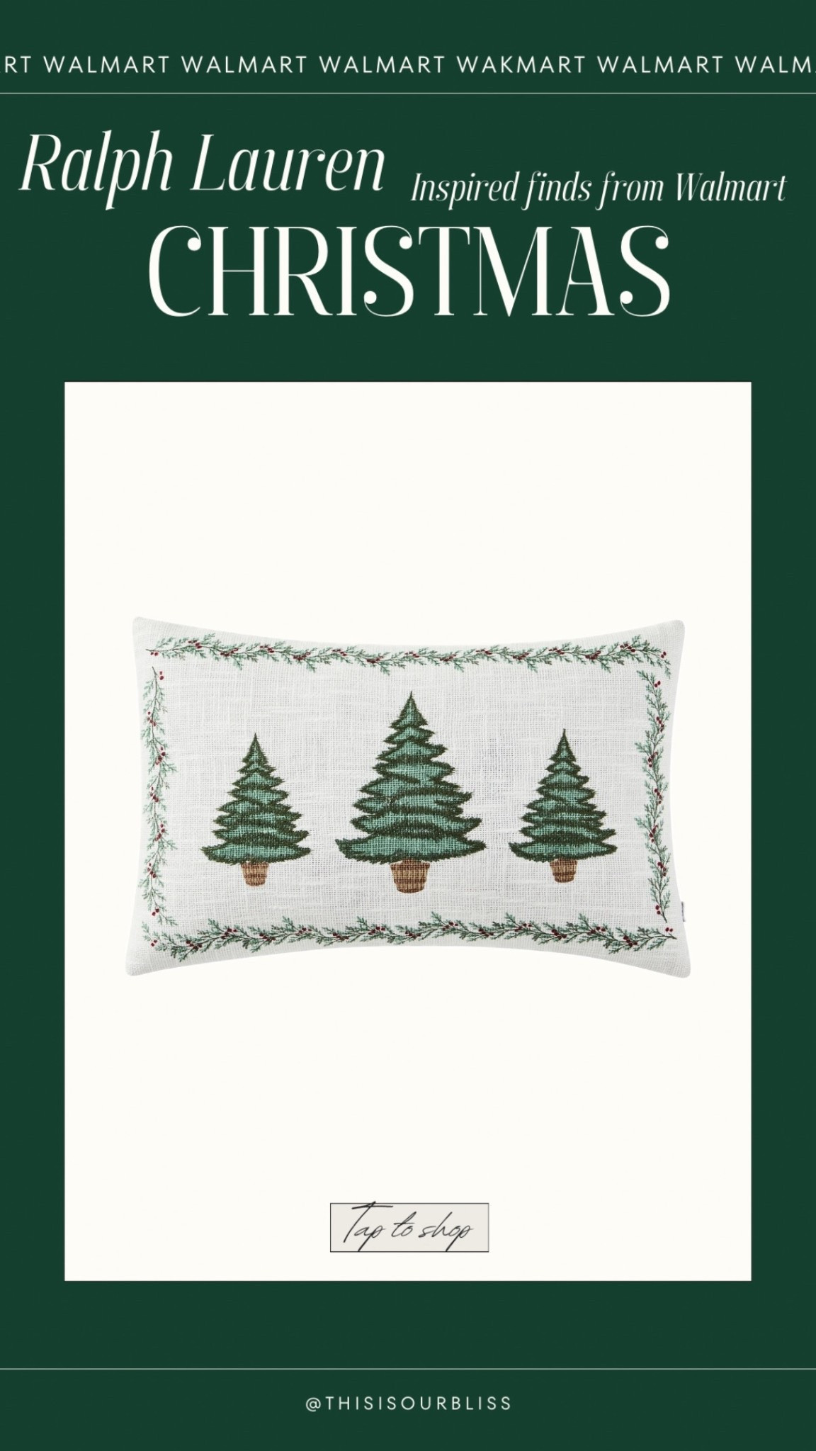 Ralph Lauren inspired Christmas decor at Walmart! 

How cute is this little classic Christmas tree pillow?! 🎄🎄🎄

Ralph Lauren, Ralph Lauren Christmas, Ralph Lauren inspired, Holiday decor, Holiday home 

#LTKFindsUnder50 #LTKHoliday #LTKHome
