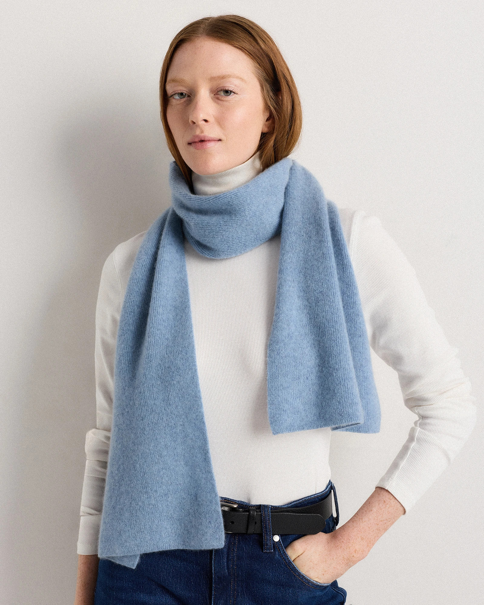 Cashmere Scarf | Quince in Faded Denim | Quince