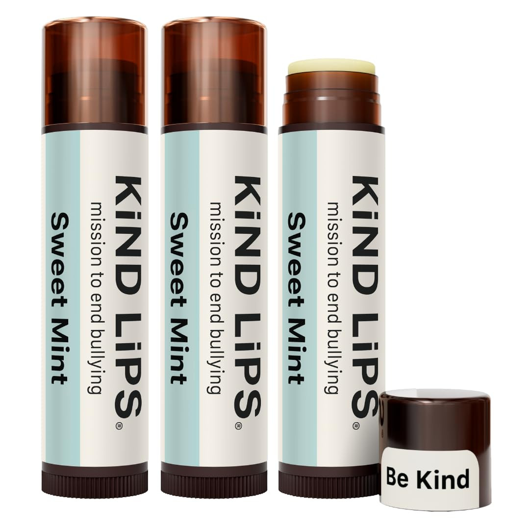 Kind Lips Sweet Mint Lip Balm 3 Pack – Natural Chapstick Alternative, Organic Lip Moisturizer, ... | Amazon (US)