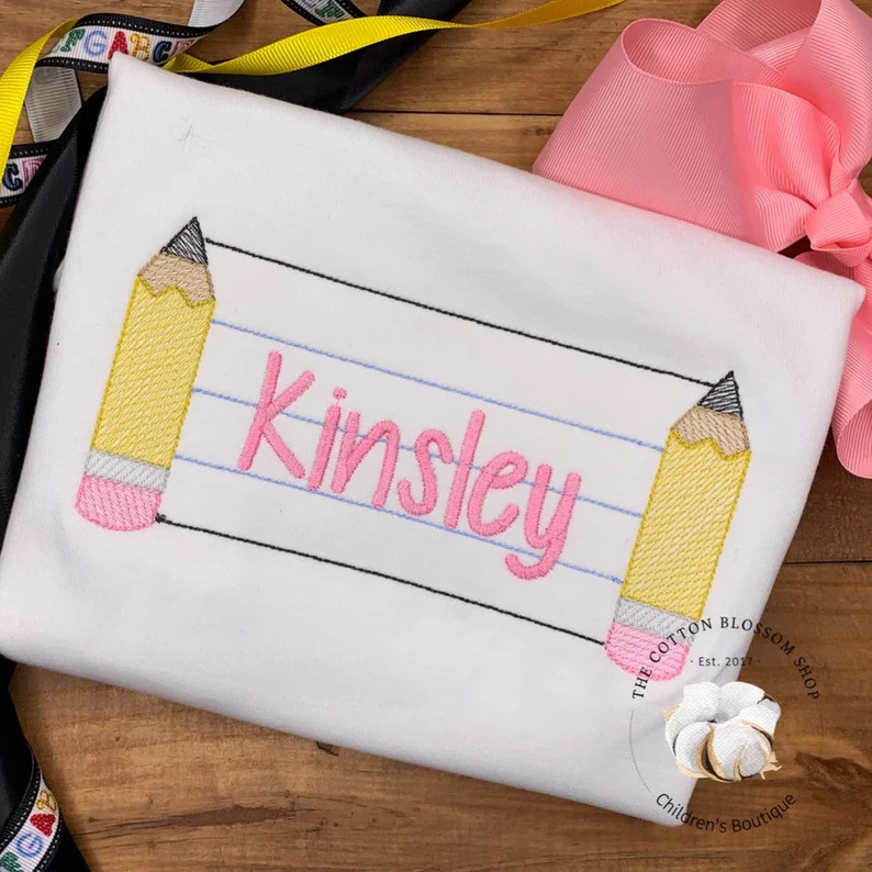 Girls Back to School Name Shirt, Kindergarten Shirt, Kindergarten Shirt, First Day of School Shir... | Etsy (US)