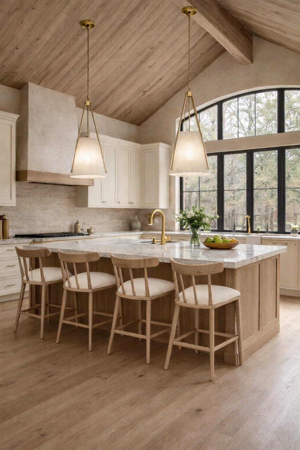 The prettiest kitchen inspiration! I love these curved back counter stools from Wayfair! And these pendant lights are stunning and truly bring the space together! 

#LTKHome