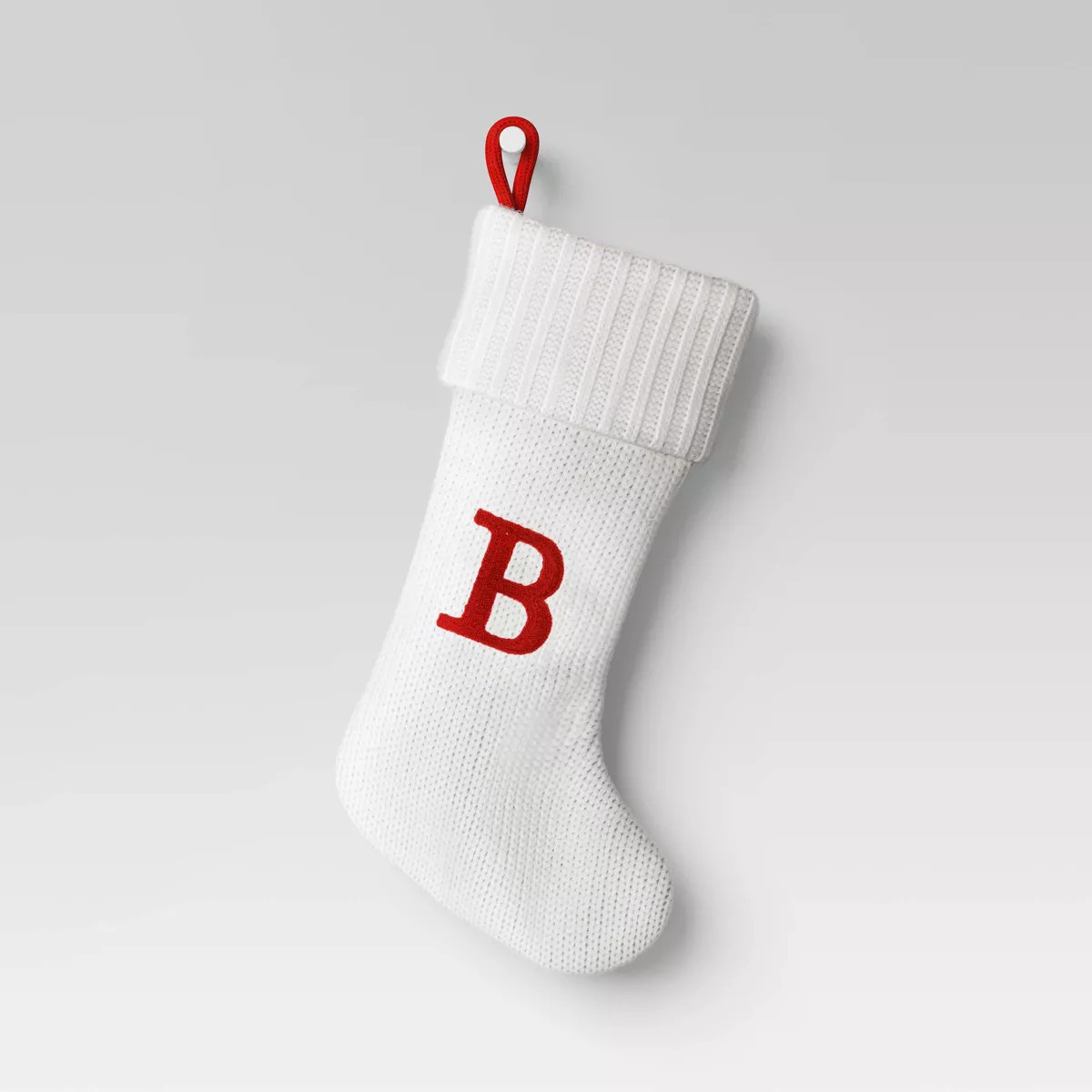 Knit Monogram Christmas Stocking White - Wondershop™ | Target