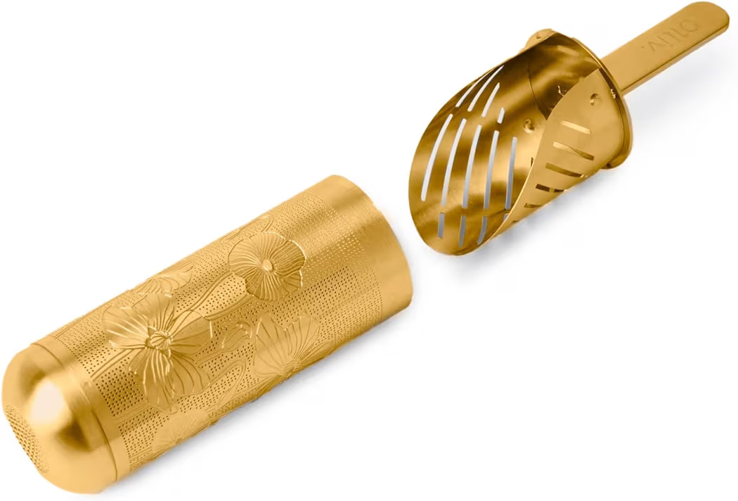 Tea Infuser Stick for loose Leaf Tea Tea Steeper with Tea spoon Gold Tea Infuser Tea Strainer | Amazon (US)