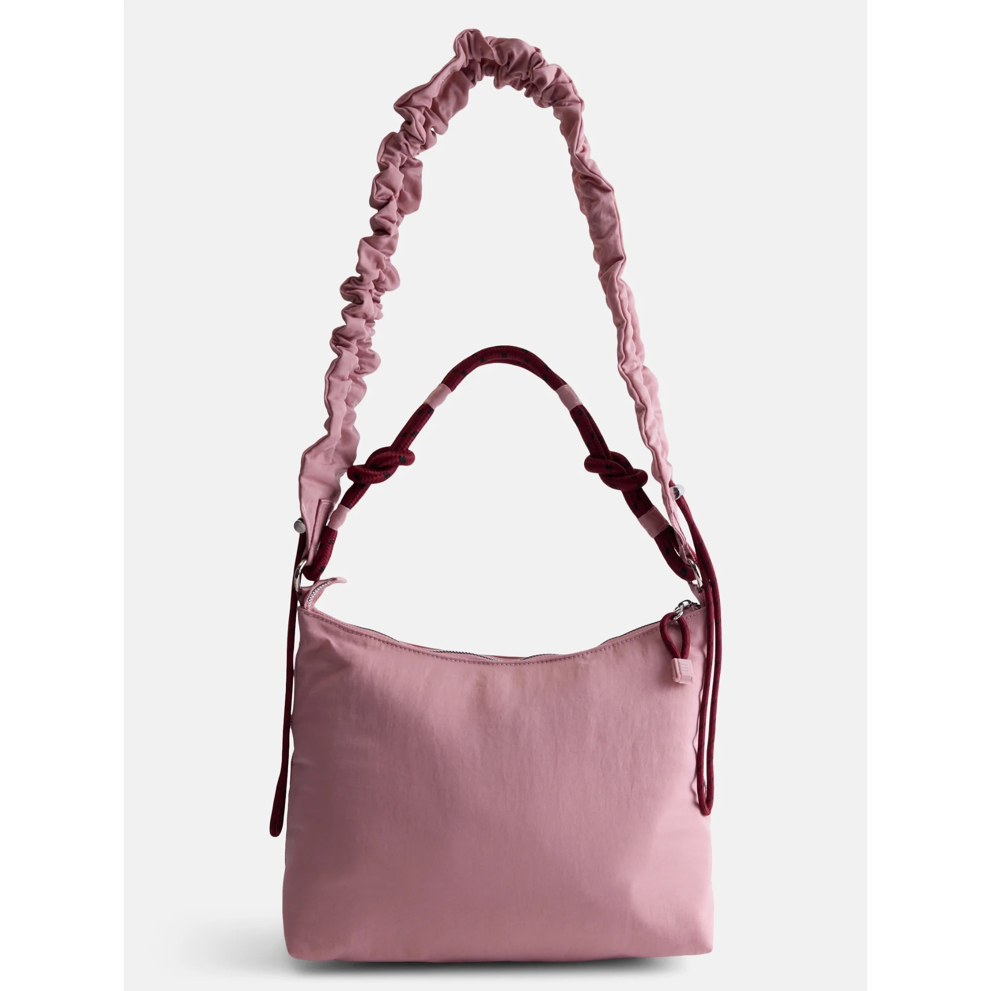 No Boundaries Women’s Medium Nylon Tote with Crossbody Scrunch Strap, Pink | Walmart (US)