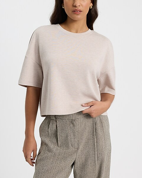 Short Sleeve Sweatshirt Tee | Express