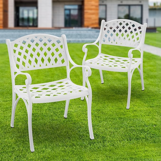 Patio Chairs Set of 2, Outdoor Dining Chairs for All Weather Patio Dining Chairs Breathable Garde... | Amazon (US)