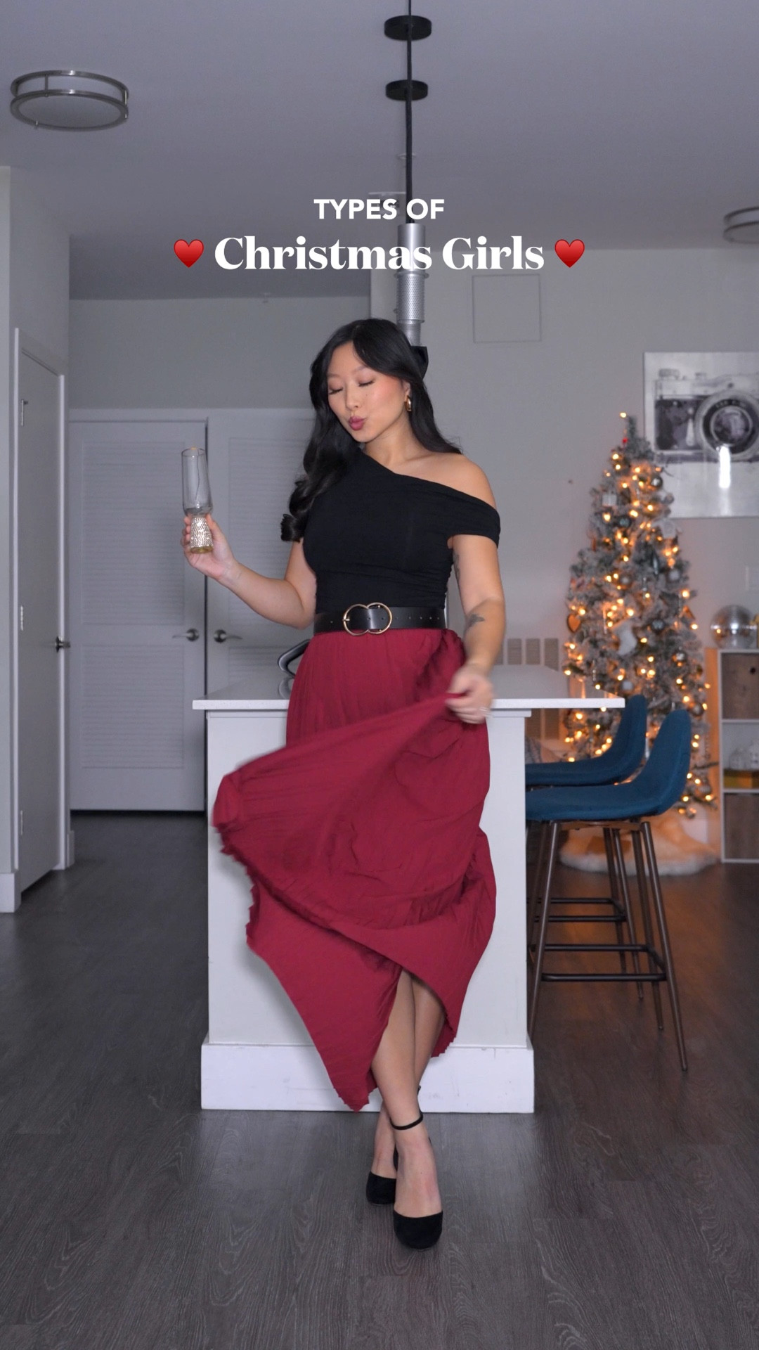 Black Velvet Heels: true to size
Gray Matching Knit Set: size XS
Black Rhinestone Babydoll Dress: size XS
Black Fleece Jumpsuit: size S
Platform UGG Boots: true to size 
Black Puffer Jacket: size XS
Black Fleece Wide Leg Sweatpants: size M
Linking similar products

Outfit idea, how to style, style tips, holiday fashion, Christmas outfit, festive fashion, bump style, pregnant fashion  

#LTKHoliday #LTKBump #LTKSeasonal