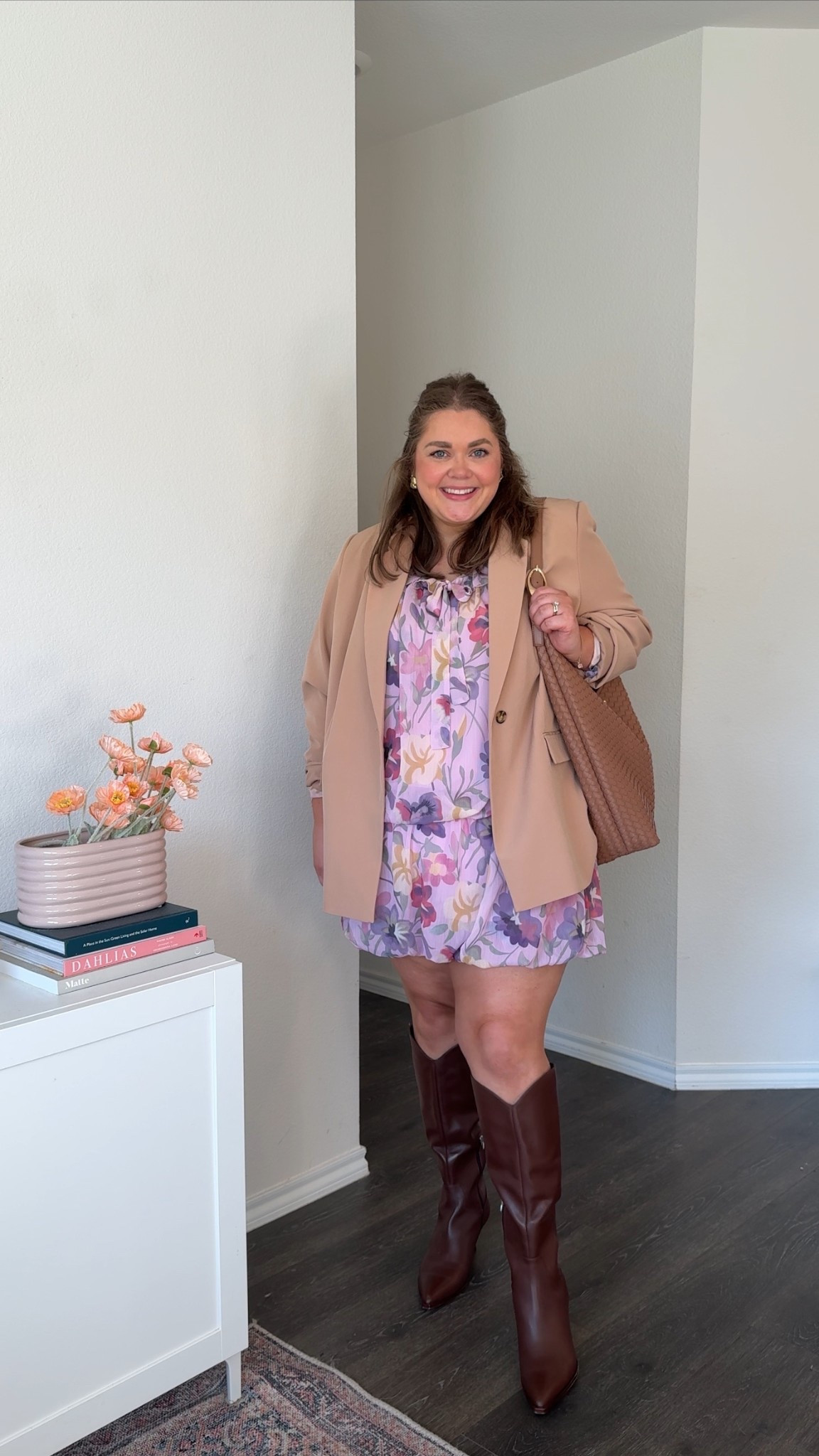 Plus size fall work outfit idea. Wear 2x in oversized blazer. Wide calf boots. Oversized tote perfect for fall. Amazon jewelry  

#LTKPlusSize #LTKFindsUnder50