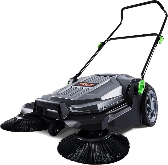 VEVOR Walk-Behind Hand Push Floor Sweeper, 25.6" Sweeping Width Floor Sweeper Manual Non-Electric... | Amazon (US)
