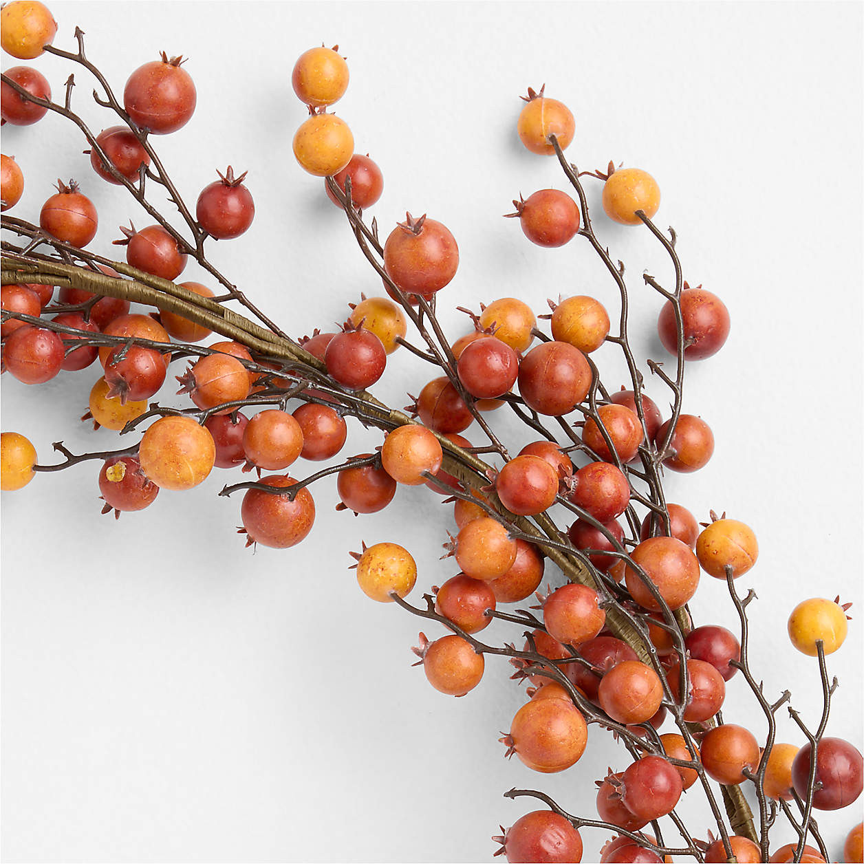 Faux Crab Apple Garland 72" | Crate & Barrel | Crate & Barrel