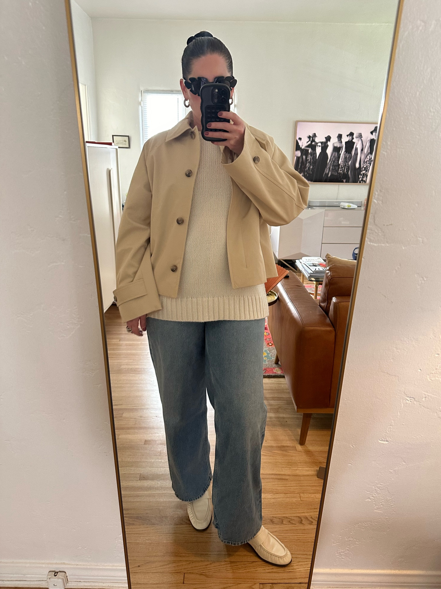 One of the easiest spring outfit combinations. Cropped trench, sweater , jeans and loafers  

#LTKSeasonal #LTKworkwear #LTKstyletip