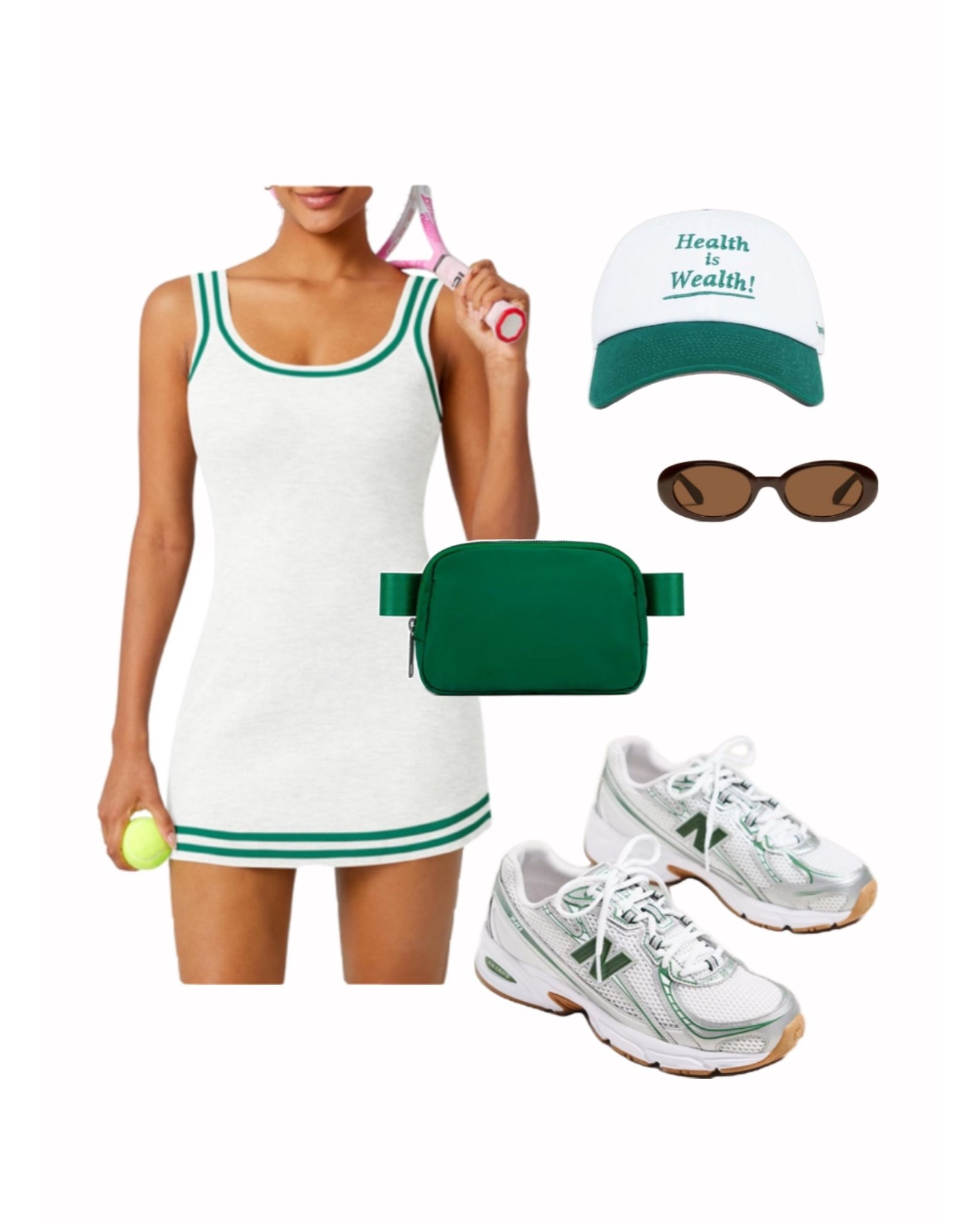 Sporty chic athletic dress outfit 🤍 Amazon dress! 

tennis dress outfit, sporty chic outfit, tenniscore style, golf outfit women, pickleball outfit, country club outfit, white athletic dress, green trim dress, tennis outfit ideas, spring activewear outfit, elevated athleisure, court side outfit, preppy sporty look, casual summer outfit, new balance sneakers outfit, Amazon fashion finds, Amazon find, everyday sporty style

#LTKActive #LTKfitnessgoals