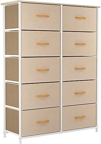YITAHOME 10 Drawer Dresser - Fabric Storage Tower, Organizer Unit for Bedroom, Living Room, Hallw... | Amazon (US)