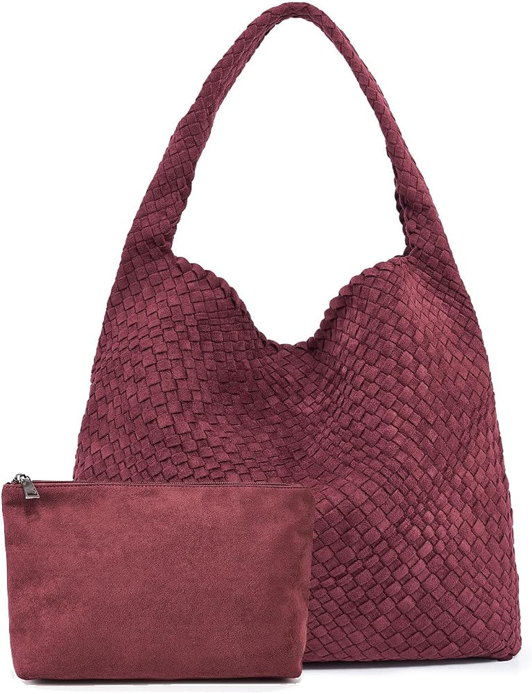 MELOLILA Large Woven Tote Bag for Women Weave Purse Woven Leather Handbag | Amazon (US)