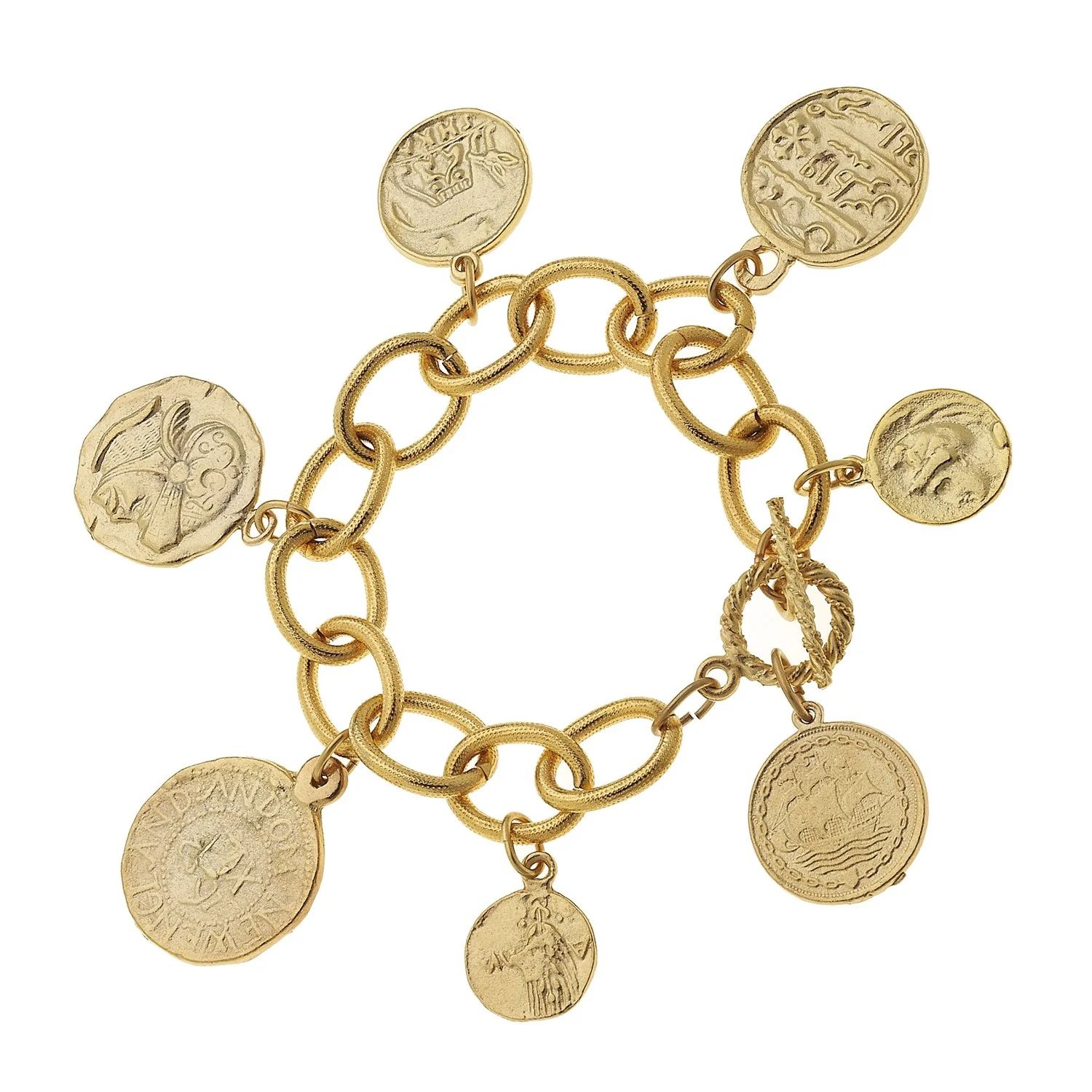 Gold Coin Charm Bracelet | Susan Shaw
