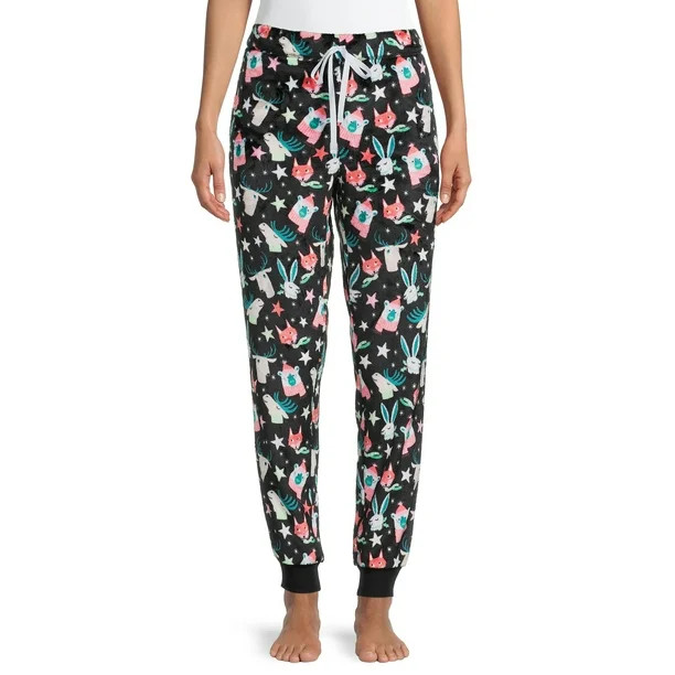 Joyspun Women's and Women's Plus Long Sleeve Top and Jogger PJ Set, 2-Piece, Sizes up to 3X - Wal... | Walmart (US)