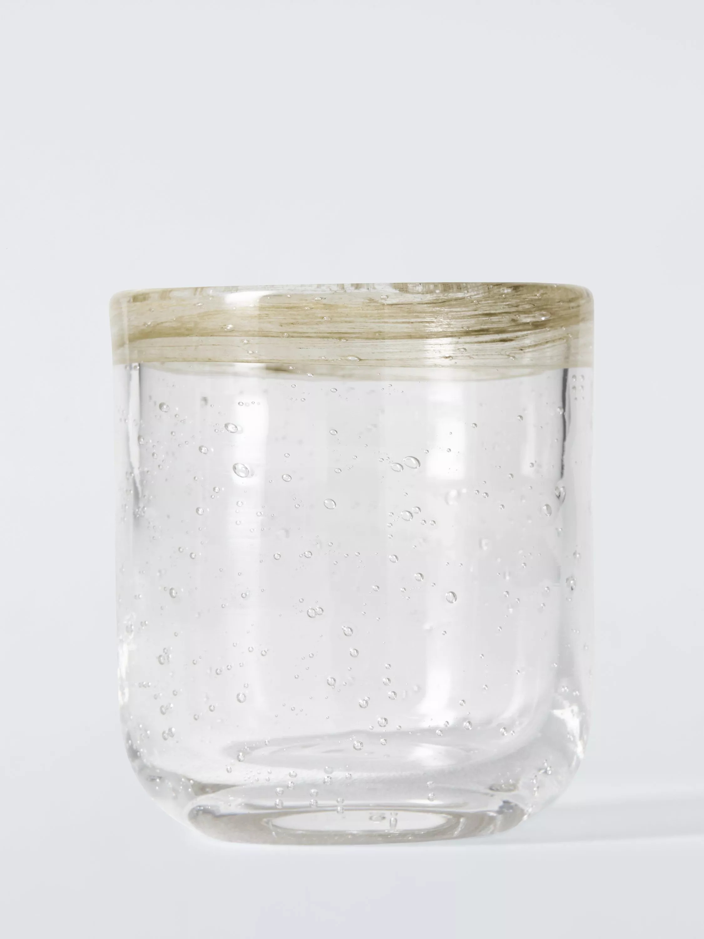 John Lewis Bubble Colour Rim Glass Tumbler, 350ml, Green | John Lewis (UK)
