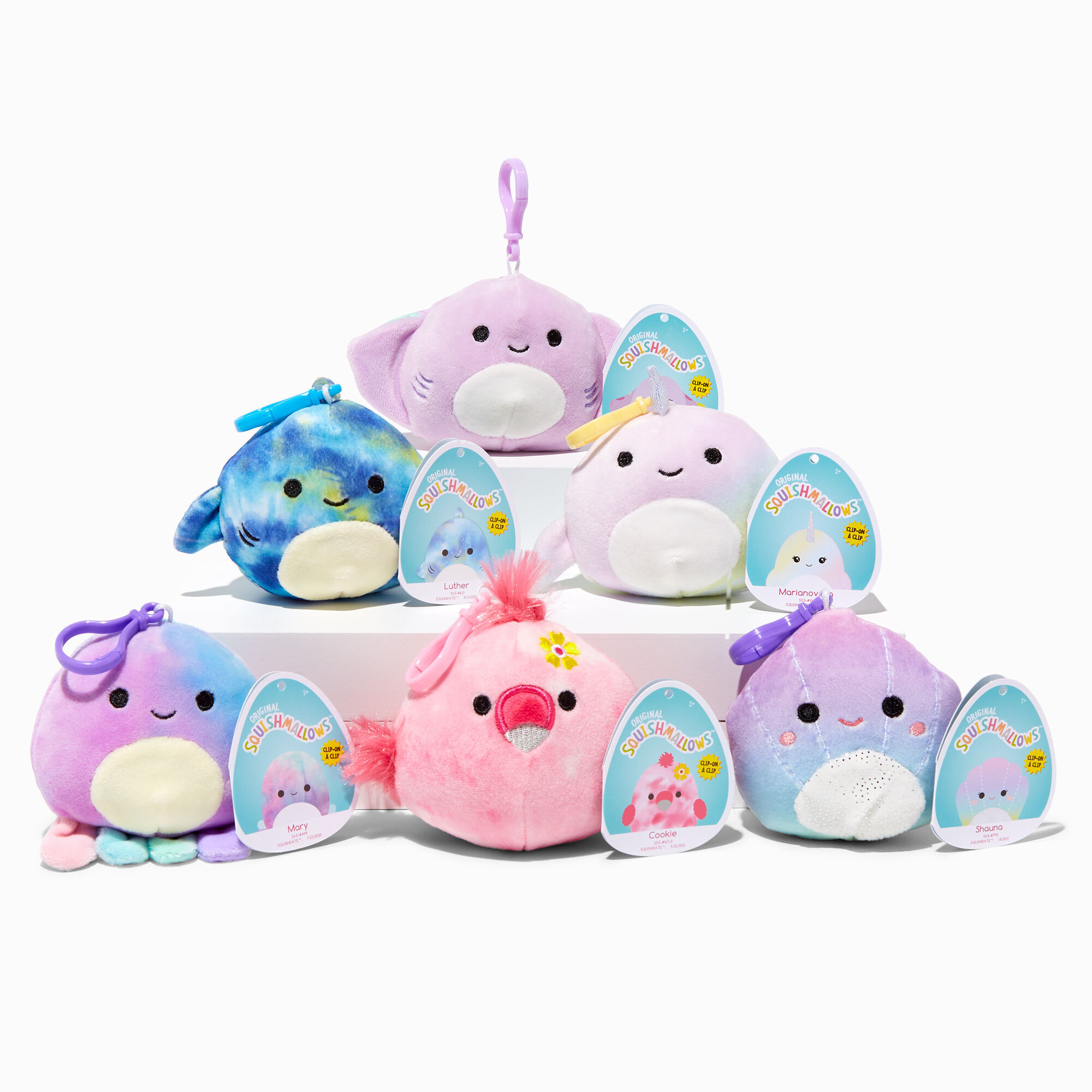 Squishmallows™ 3.5" Sealife Plush Toy Keychain - Styles May Vary | Claire's (US)