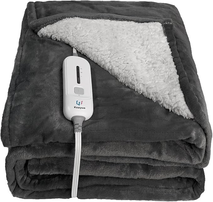 Electric Heated Blanket Throw, Full Body Size Fast Heating Blanket with 3 Heat Settings and Extra... | Amazon (CA)