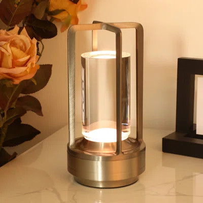 6.9'' Battery Powered Integrated Led Outdoor Table Lamp (set Of 2) | Wayfair North America
