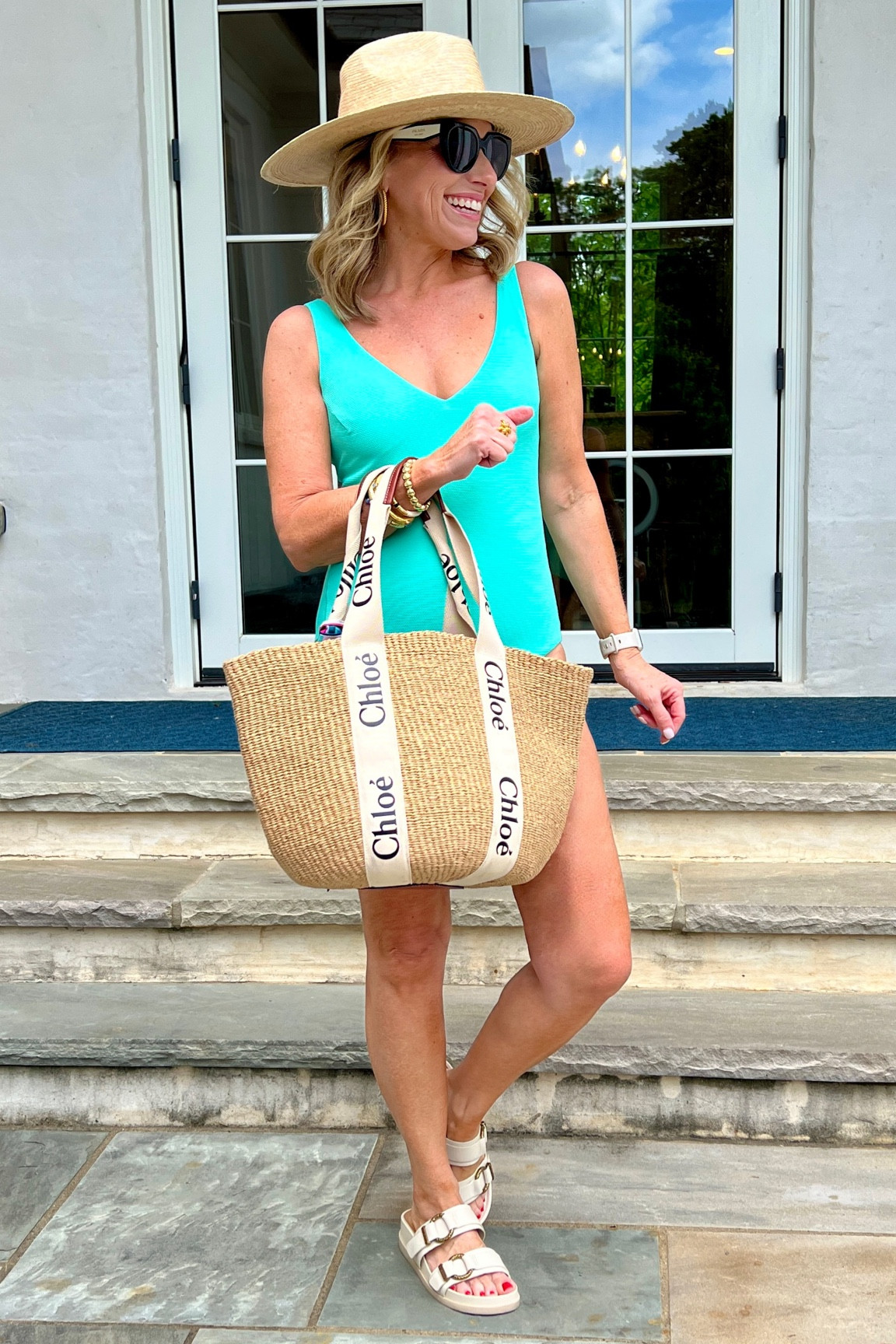 Spanx swimsuit was $188
End of season sale $99
Wearing medium 

#LTKSwim #LTKFindsUnder100 #LTKSaleAlert