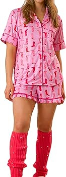 Women Satin Pajamas Shorts Sets Y2k Silk PJs 2 Piece Outfits Collar Long Sleeve Button Down Shirt... | Amazon (US)