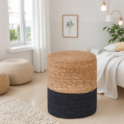 Hallissey 14" Wide Round Pouf Ottoman | Wayfair North America