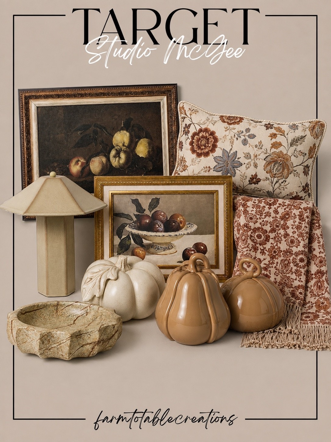 Studio McGee x Target Fall Finds You’ll Want Before They Sell Out 🍂🤎

Studio McGee’s newest Target collection is full of timeless fall pieces that bring warmth and character to any space. From vintage-inspired artwork and cozy textiles to beautiful ceramic pumpkins and rich neutral accents, these affordable finds make it easy to create an elevated, cozy home for the season.

Follow @farmtotablecreations on Instagram for more cozy home finds and trending decor.

#LTKHome #Target #TargetHome #StudioMcGee #StudioMcGeeTarget #FallDecor #CozyHome #NeutralDecor #AutumnDecor #HomeDecor #TargetFinds #SeasonalDecor #LTKFinds #FarmToTableCreations

#LTKSeasonal #LTKHome #LTKSaleAlert