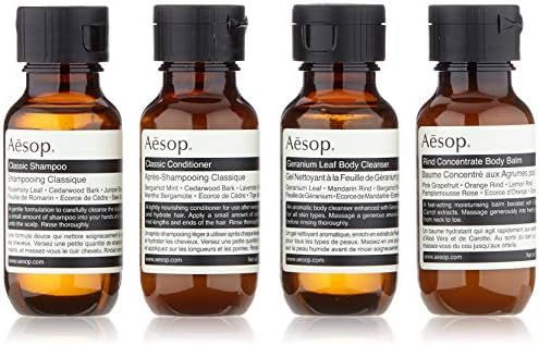 Aesop Travel Set | 4 x 50mL/1.7 oz Shampoo + Conditioner + Body Cleanser + Body Balm | Travel Bod... | Amazon (US)